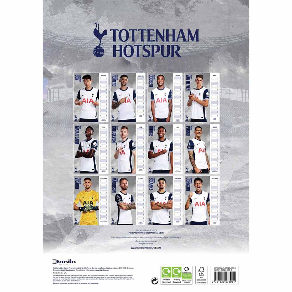 Official Product Tottenham Kalender 2025