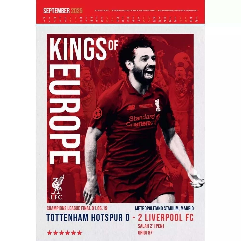 Official Product Liverpool FC Kalender 2025 Deluxe 