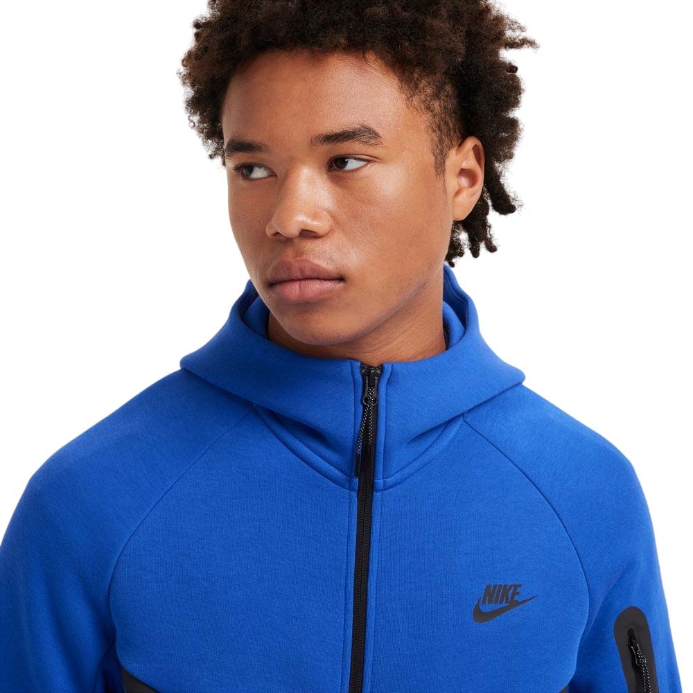 Nike NSW Tech Fleece Full-Zip Windrunner Hettegenser Blå/Sort