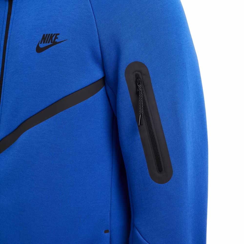 Nike NSW Tech Fleece Full-Zip Windrunner Hettegenser Blå/Sort