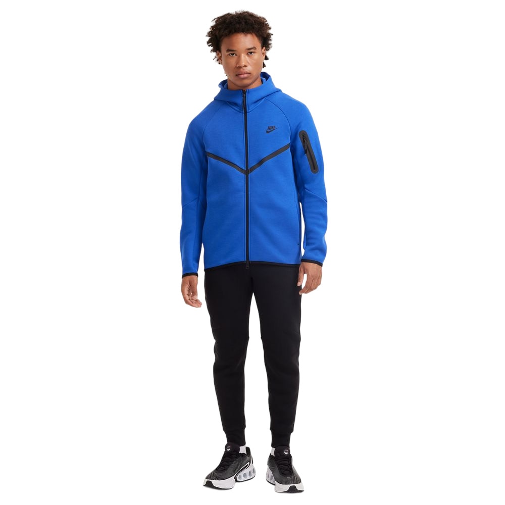 Nike NSW Tech Fleece Full-Zip Windrunner Hettegenser Blå/Sort