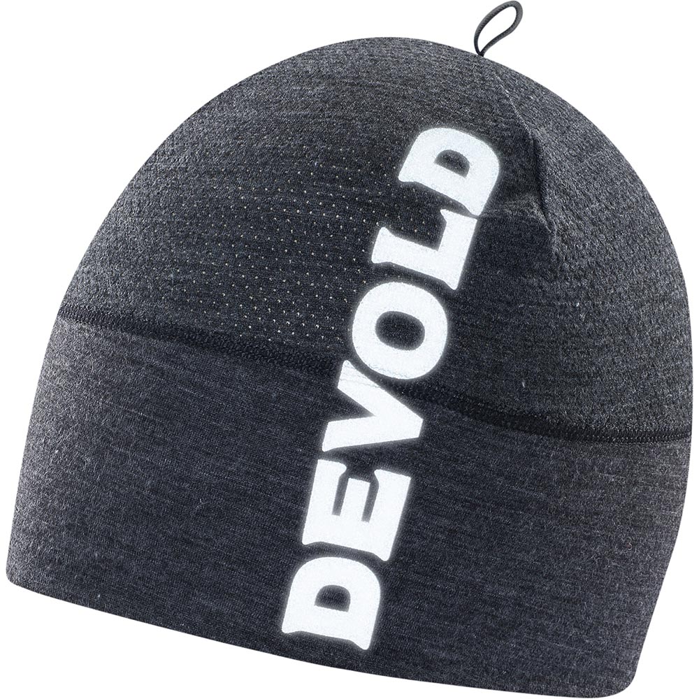 Devold Running Beanie W/Reflex Mørk Grå