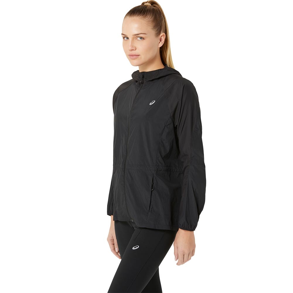 Asics Road Packable Løpejakke Dame Sort