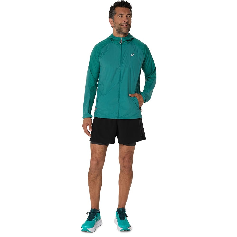 Asics Road Packable Løpejakke Herre Blå