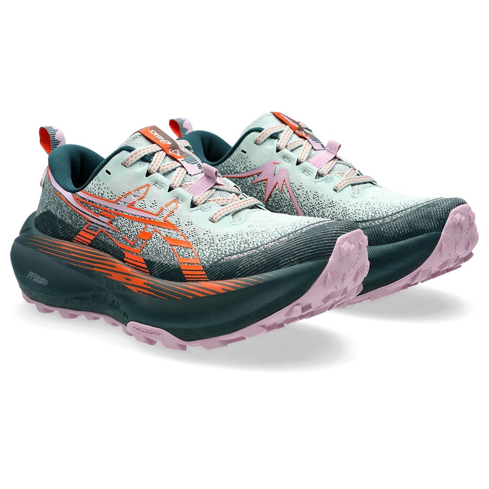 Asics Trabuco Max 4 Joggesko Dame Grønn/Oransje/Lilla