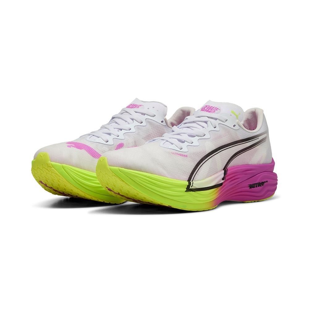 Puma Deviate Nitro Elite 3 Joggesko Herre Hvit/Lilla/Volt