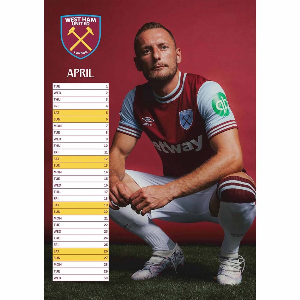 Official Product West Ham United Kalender 2025