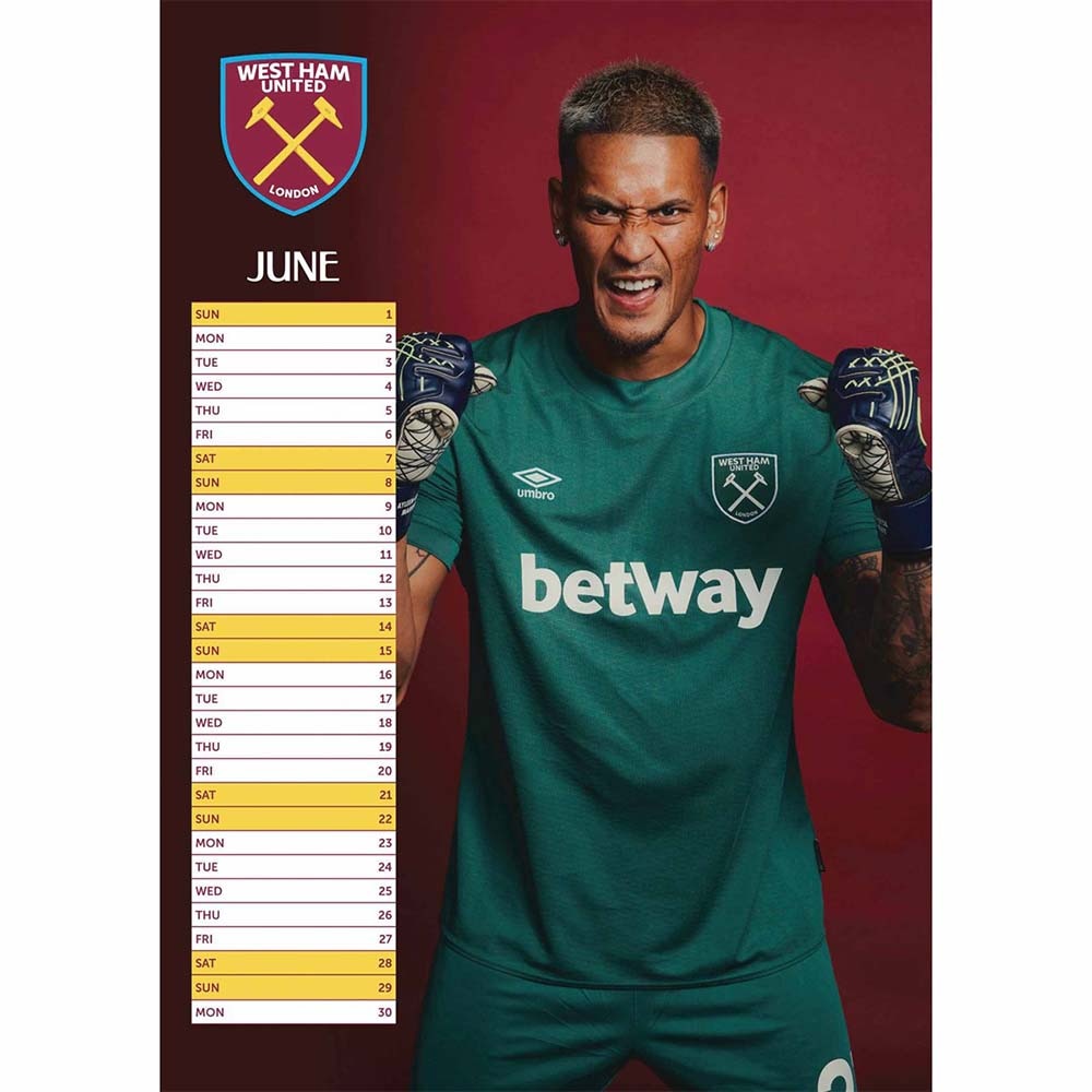 Official Product West Ham United Kalender 2025