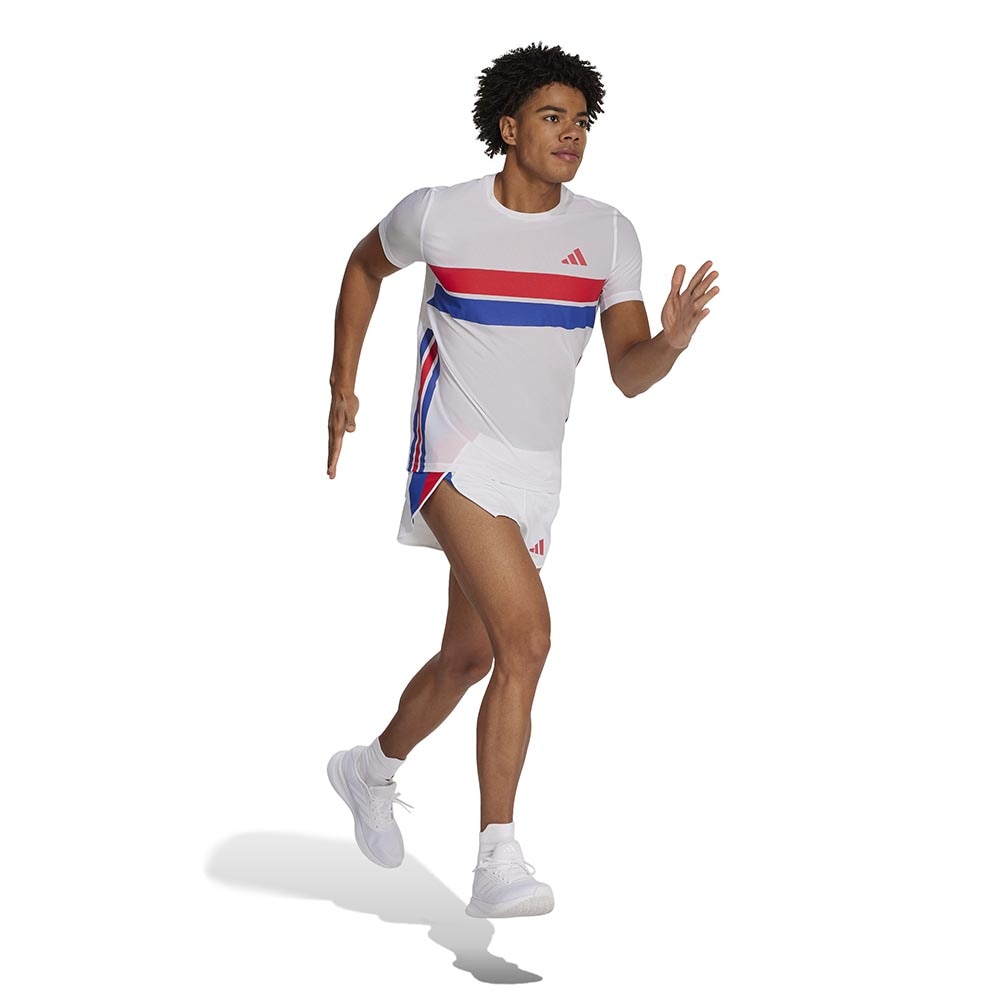 Adidas Adizero Retro Running Shorts Herre Hvit/Rød/Blå