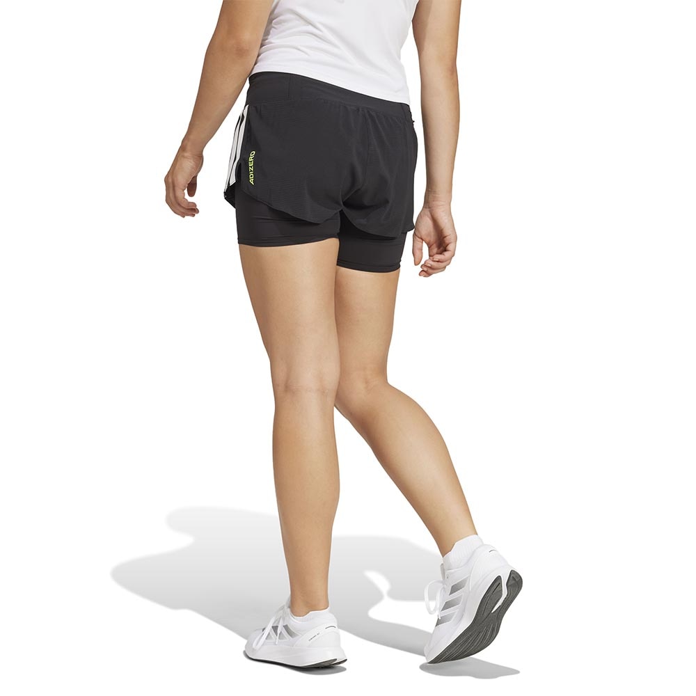 Adidas Adizero Running 2in1 Gel-Pocket Løpeshorts Dame Sort