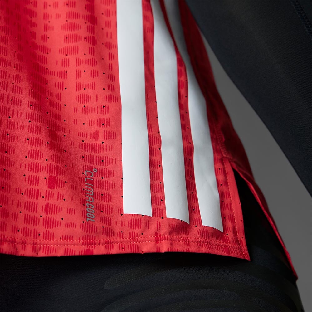 Adidas Adizero Running Singlet Herre Rød/Hvit