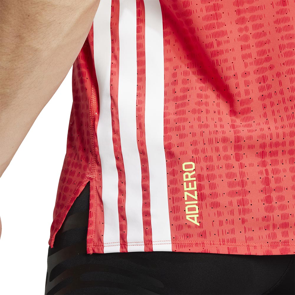 Adidas Adizero Running Singlet Herre Rød/Hvit