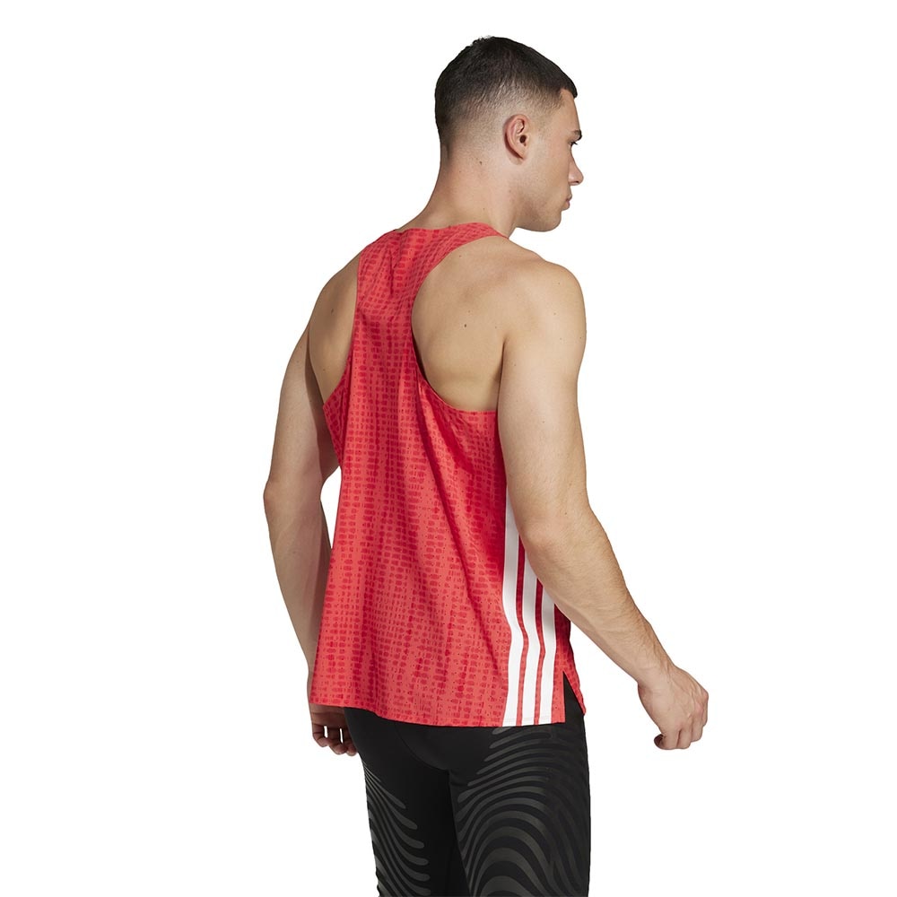 Adidas Adizero Running Singlet Herre Rød/Hvit