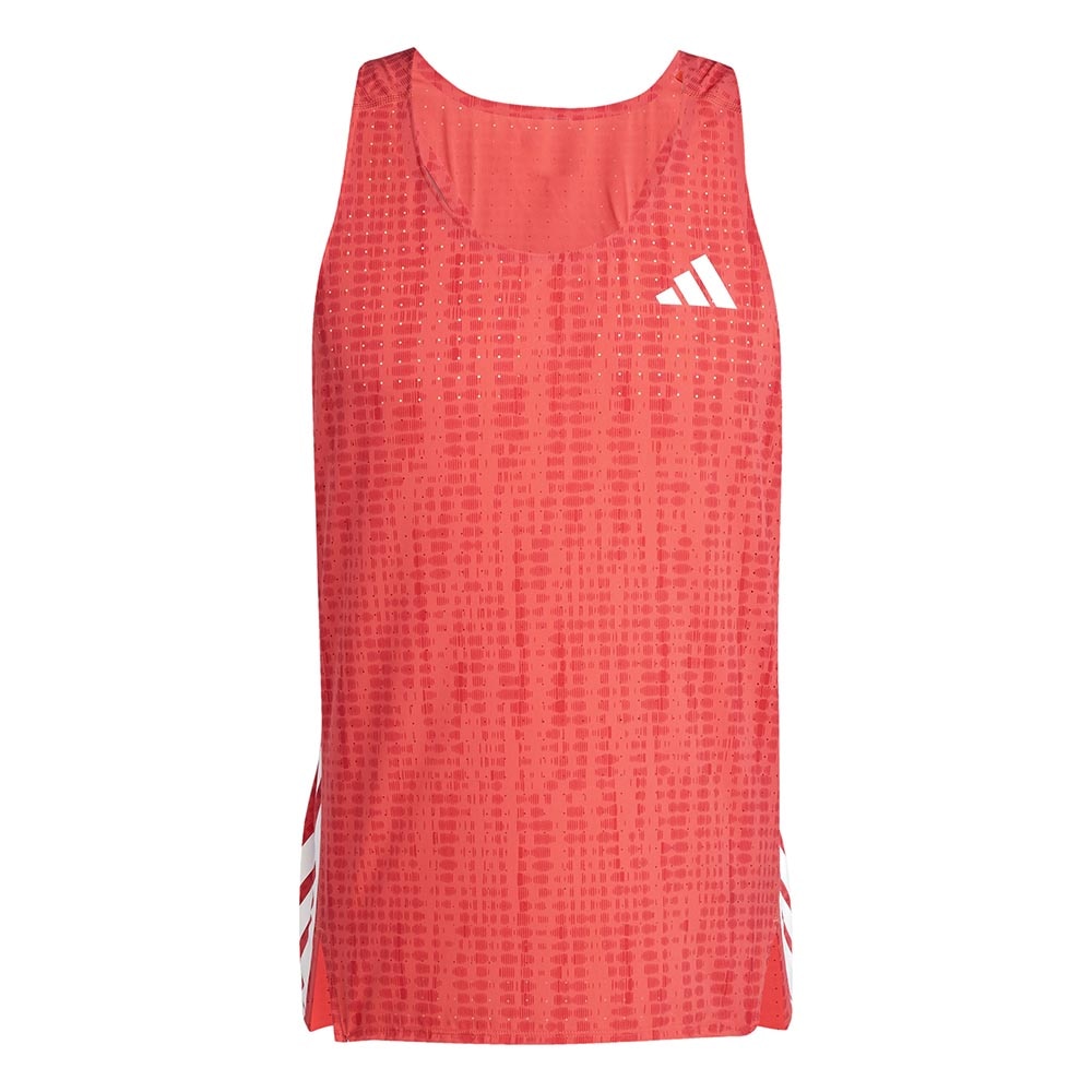 Adidas Adizero Running Singlet Herre Rød/Hvit