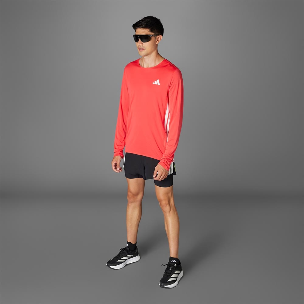 Adidas Adizero Running Langermet Trøye Herre Rød/Hvit