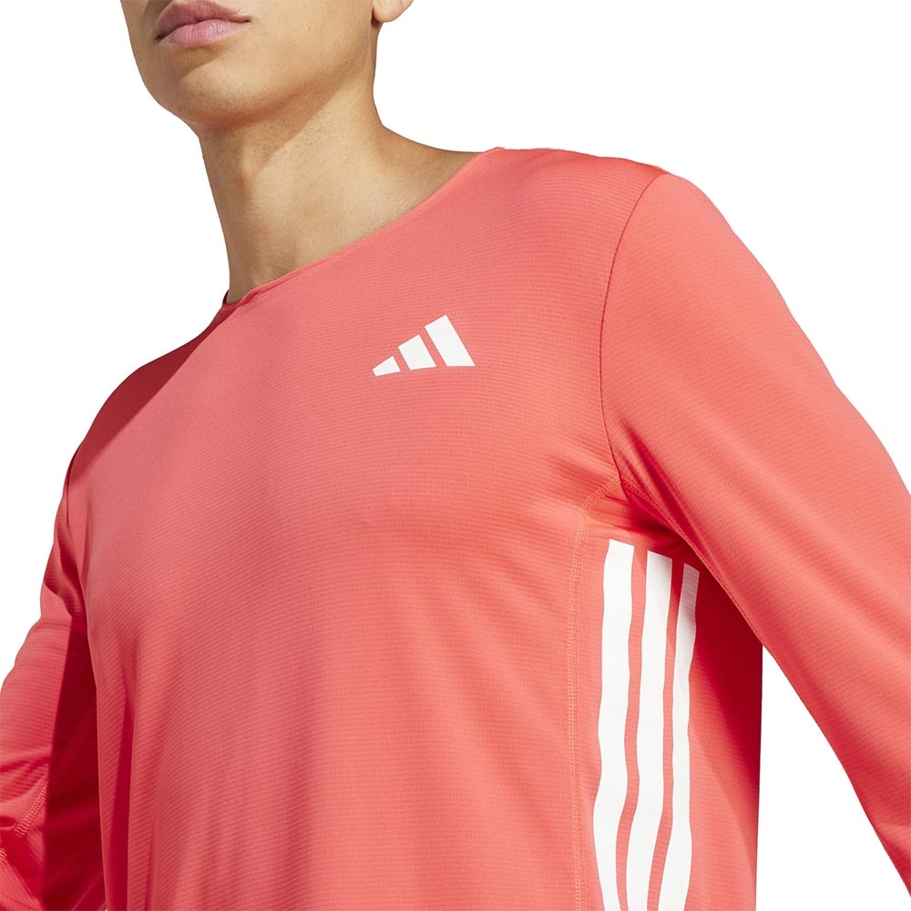 Adidas Adizero Running Langermet Trøye Herre Rød/Hvit