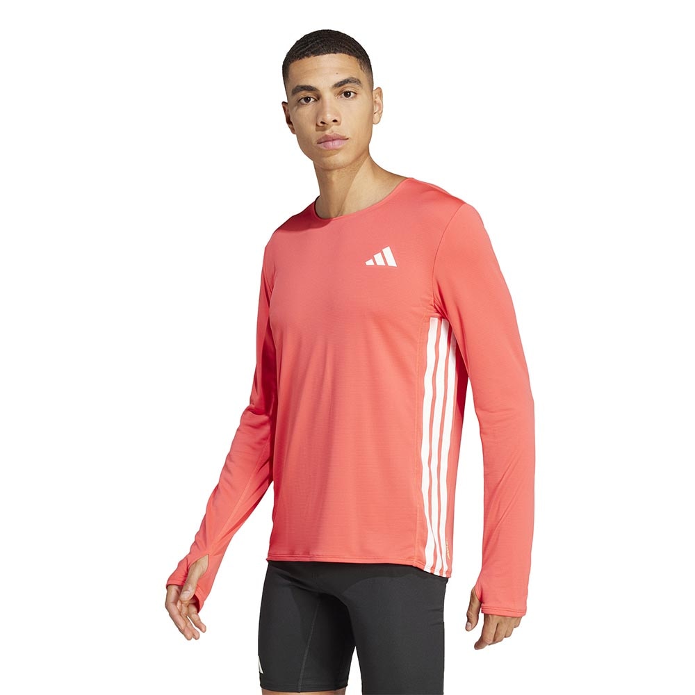 Adidas Adizero Running Langermet Trøye Herre Rød/Hvit