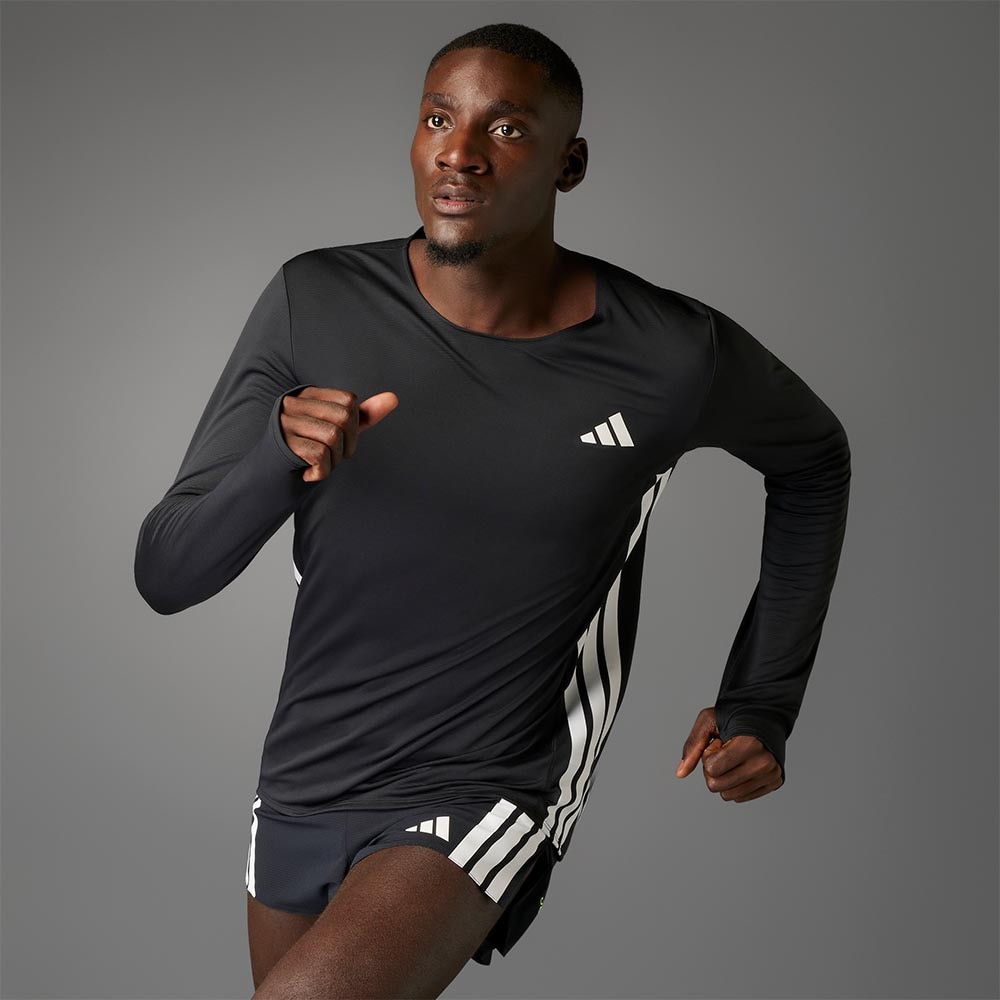 Adidas Adizero Running Langermet Trøye Herre Sort/Hvit