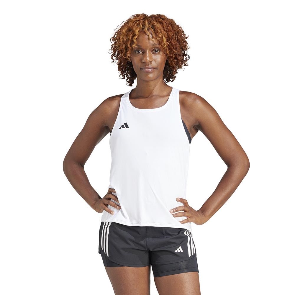 Adidas Adizero Essentials Tank Dame Hvit