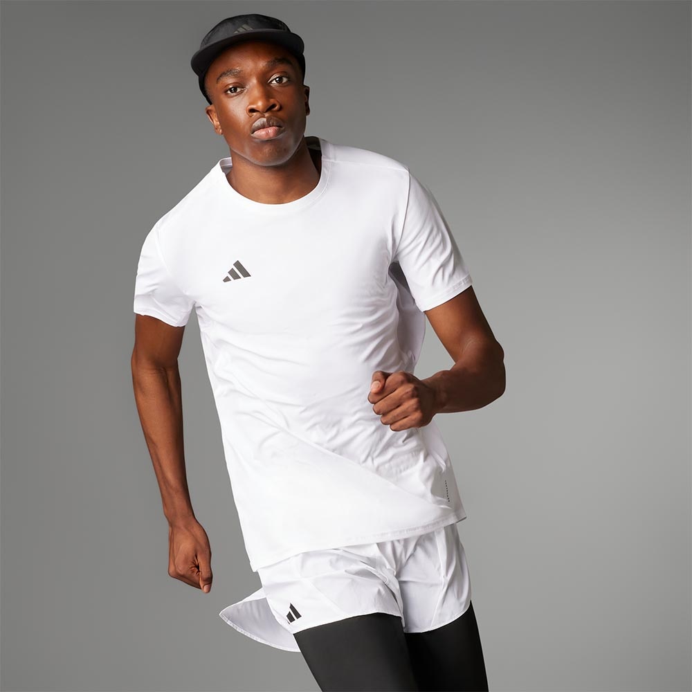 Adidas Adizero Essentials Kortermet Trøye Herre Hvit