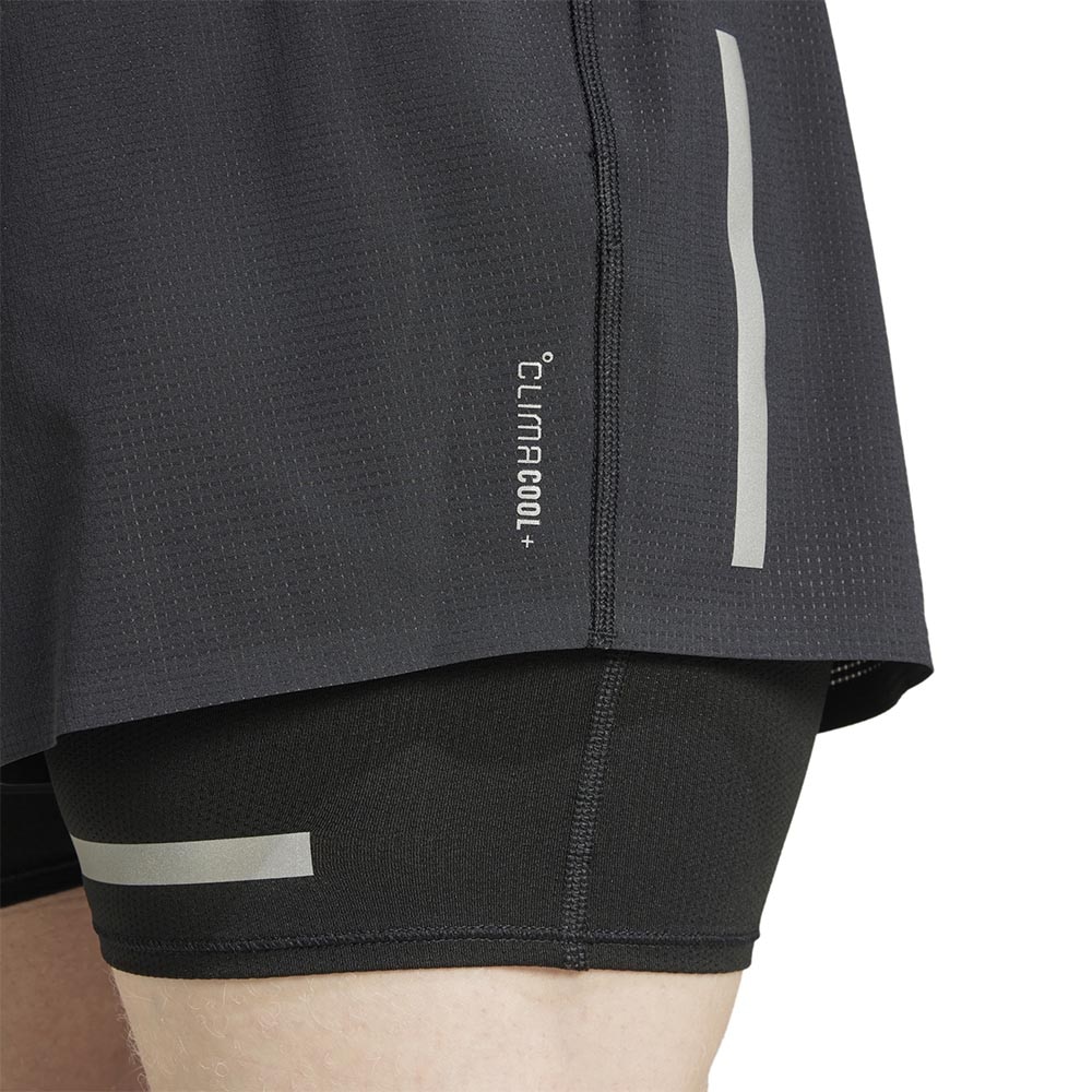 Adidas Ultimate Running Reflective 2in1 Løpeshorts Herre Sort