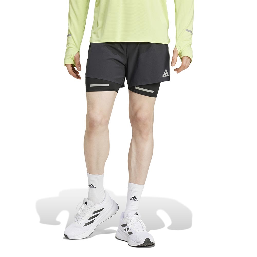 Adidas Ultimate Running Reflective 2in1 Løpeshorts Herre Sort