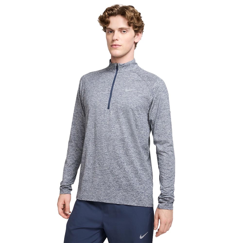 Nike Dri-Fit Stride Half-Zip Langermet Trøye Herre Blå/Grå