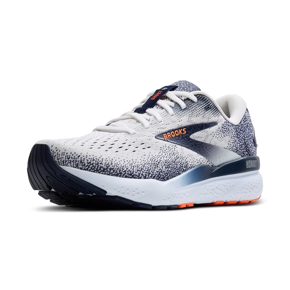 Brooks Ghost 16 Joggesko Herre Hvit/Blå/Oransje