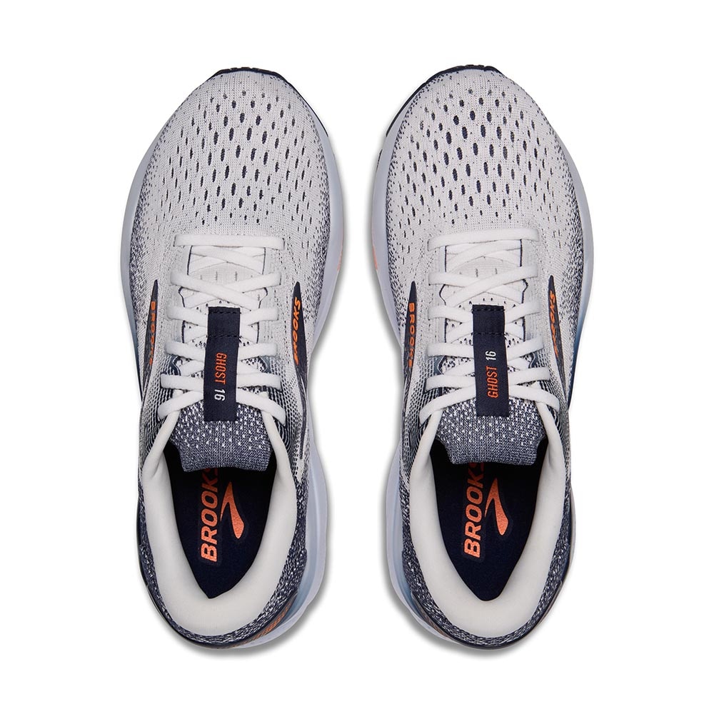 Brooks Ghost 16 Joggesko Herre Hvit/Blå/Oransje