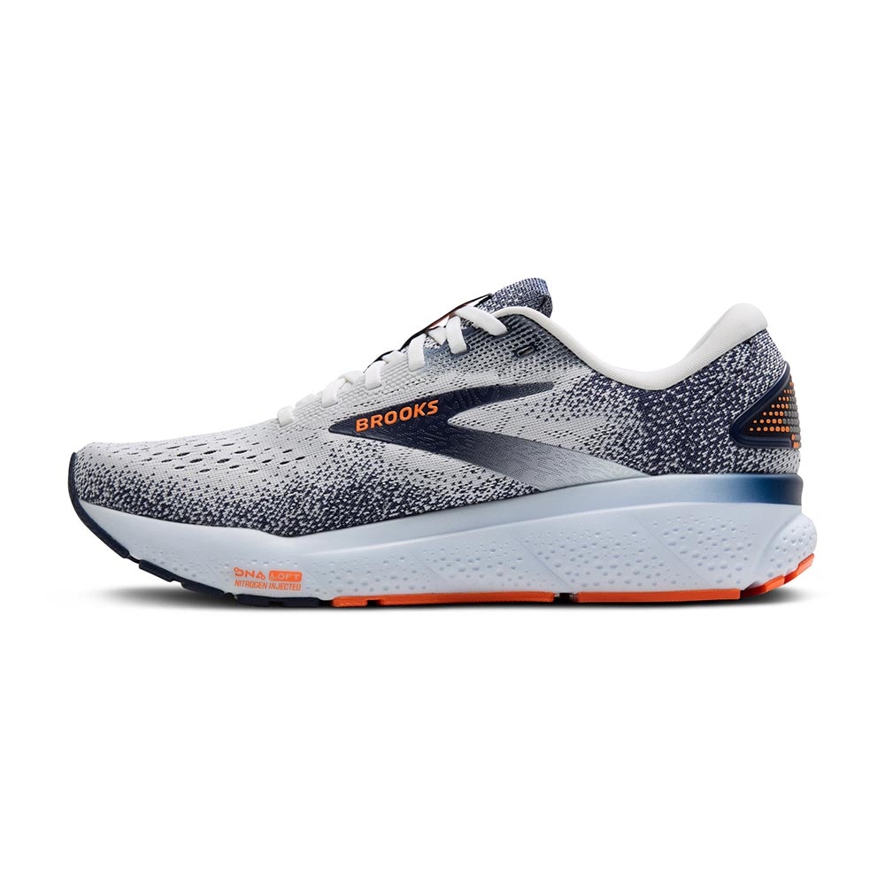 Brooks Ghost 16 Joggesko Herre Hvit/Blå/Oransje