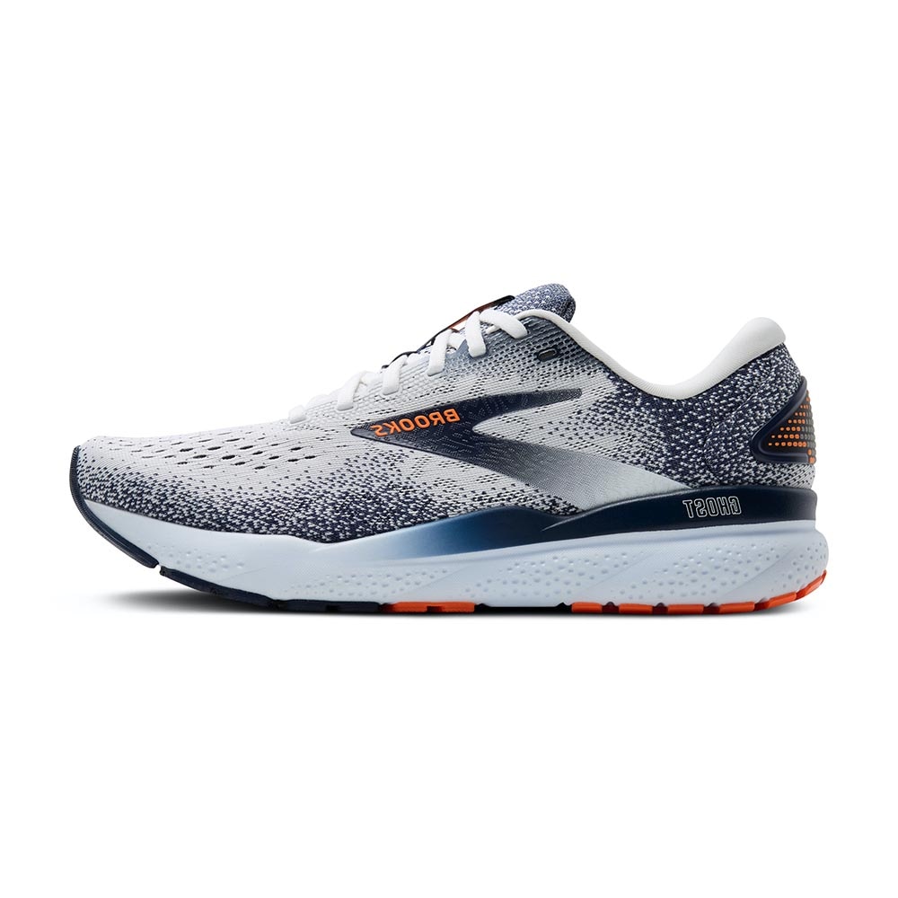 Brooks Ghost 16 Joggesko Herre Hvit/Blå/Oransje