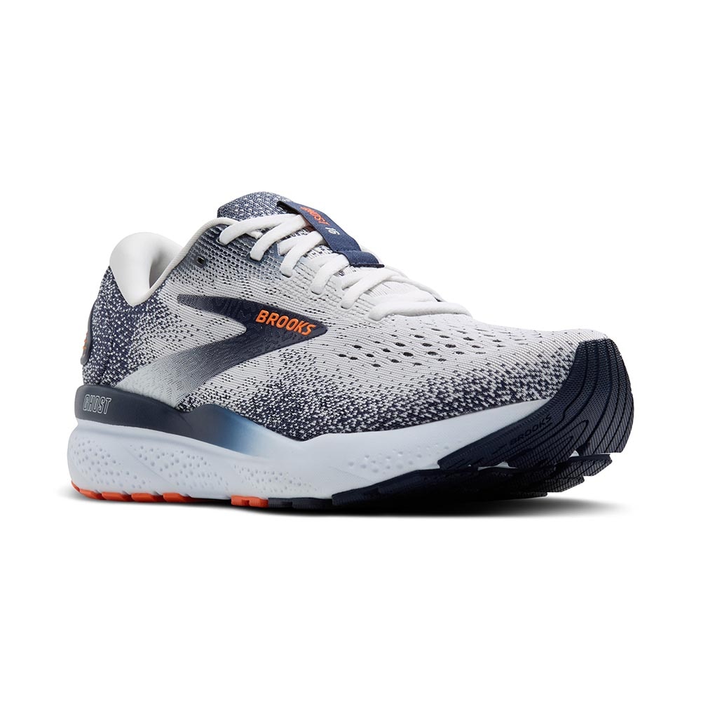 Brooks Ghost 16 Joggesko Herre Hvit/Blå/Oransje