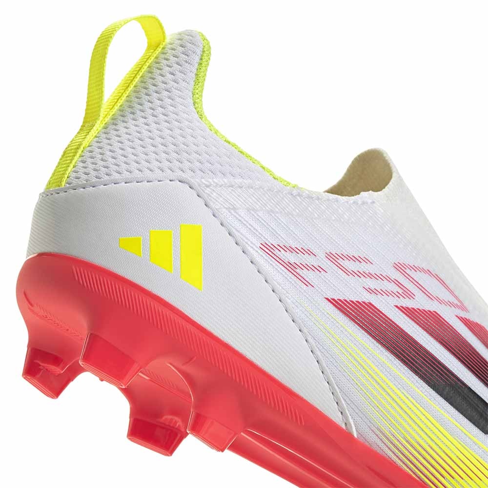 Adidas F50 League Laceless FG/MG Fotballsko Barn Pure Victory