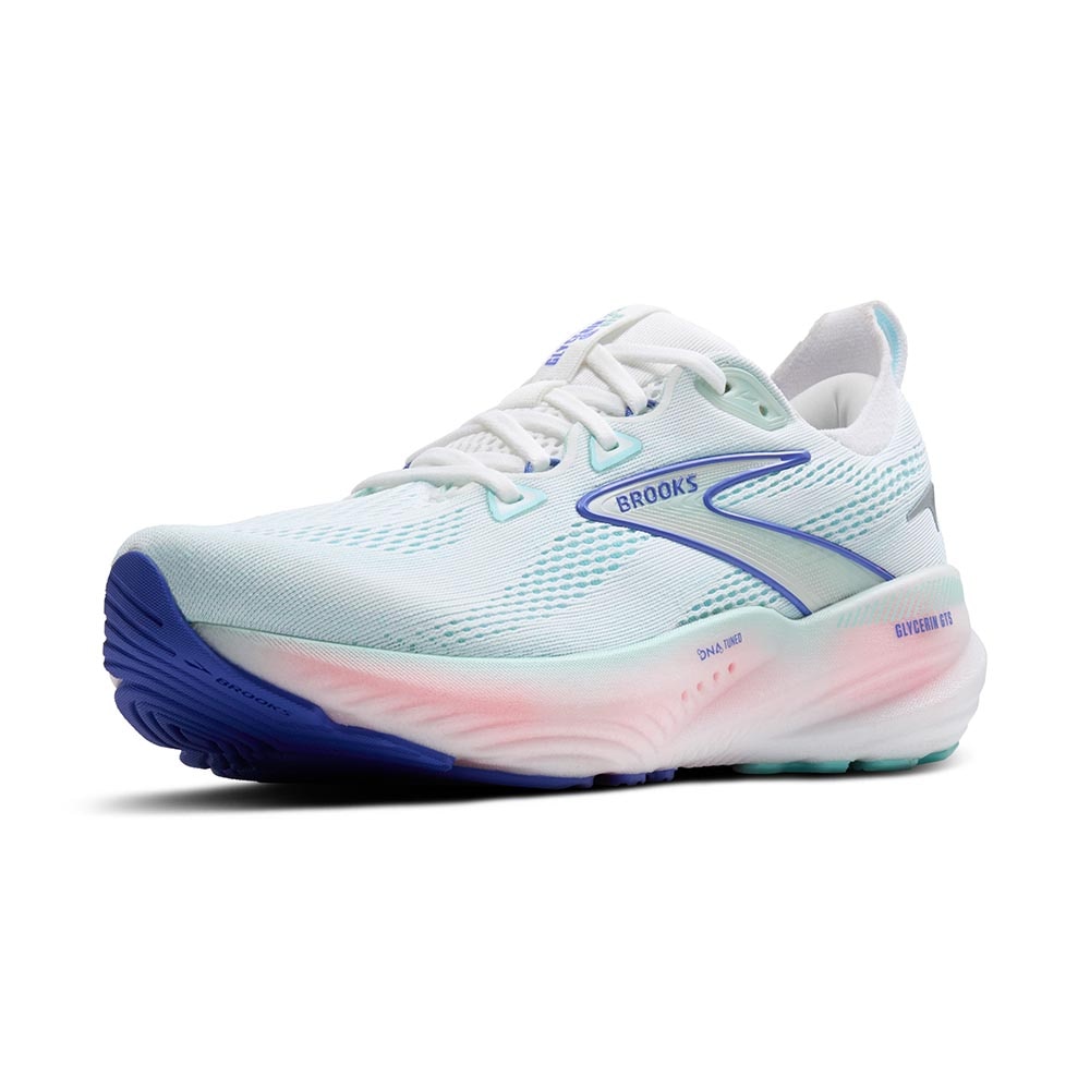 Brooks Glycerin GTS 22 Joggesko Dame Lys Blå/Rosa