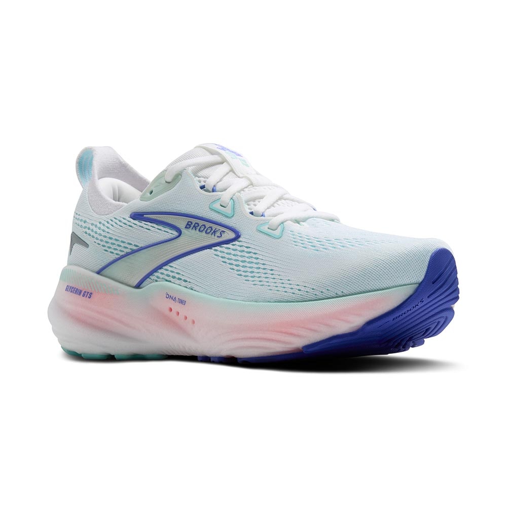 Brooks Glycerin GTS 22 Joggesko Dame Lys Blå/Rosa