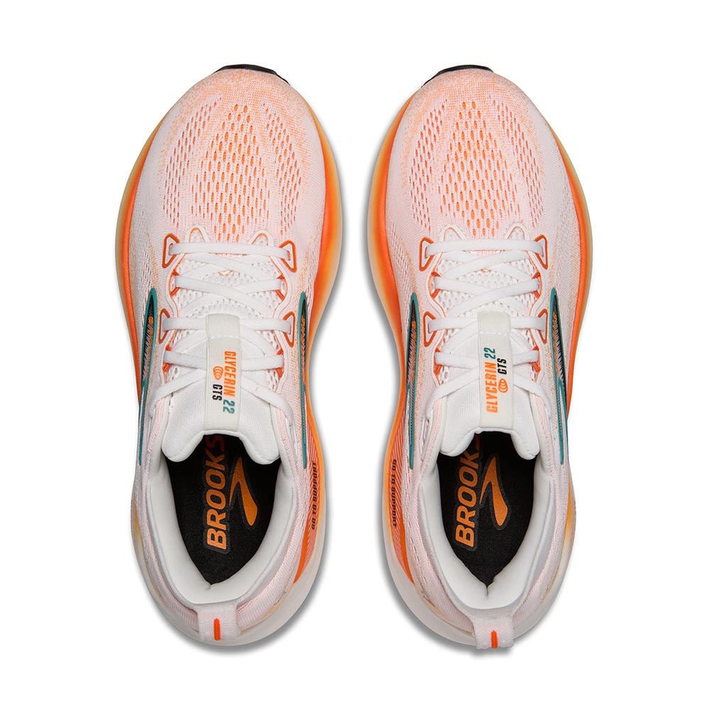 Brooks Glycerin GTS 22 Joggesko Herre Oransje/Hvit