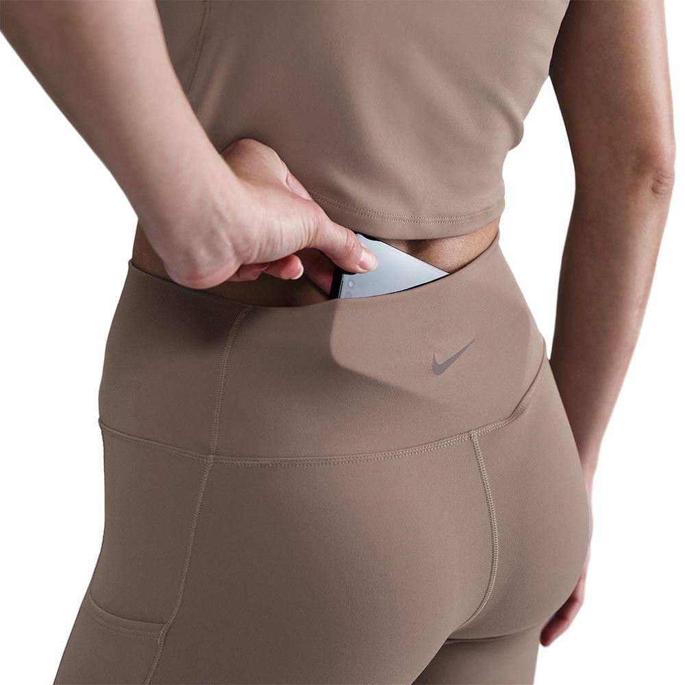 Nike Dri-Fit One High-Rise 8'' Pocket Tights Dame Brun