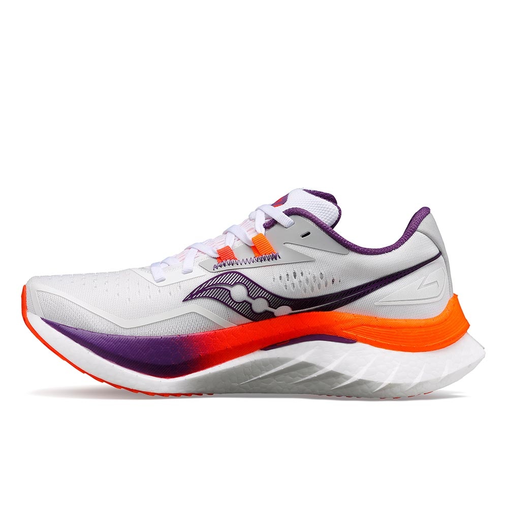 Saucony Endophin Speed ​​4 Joggesko Dame Hvit/Lilla/Oransje