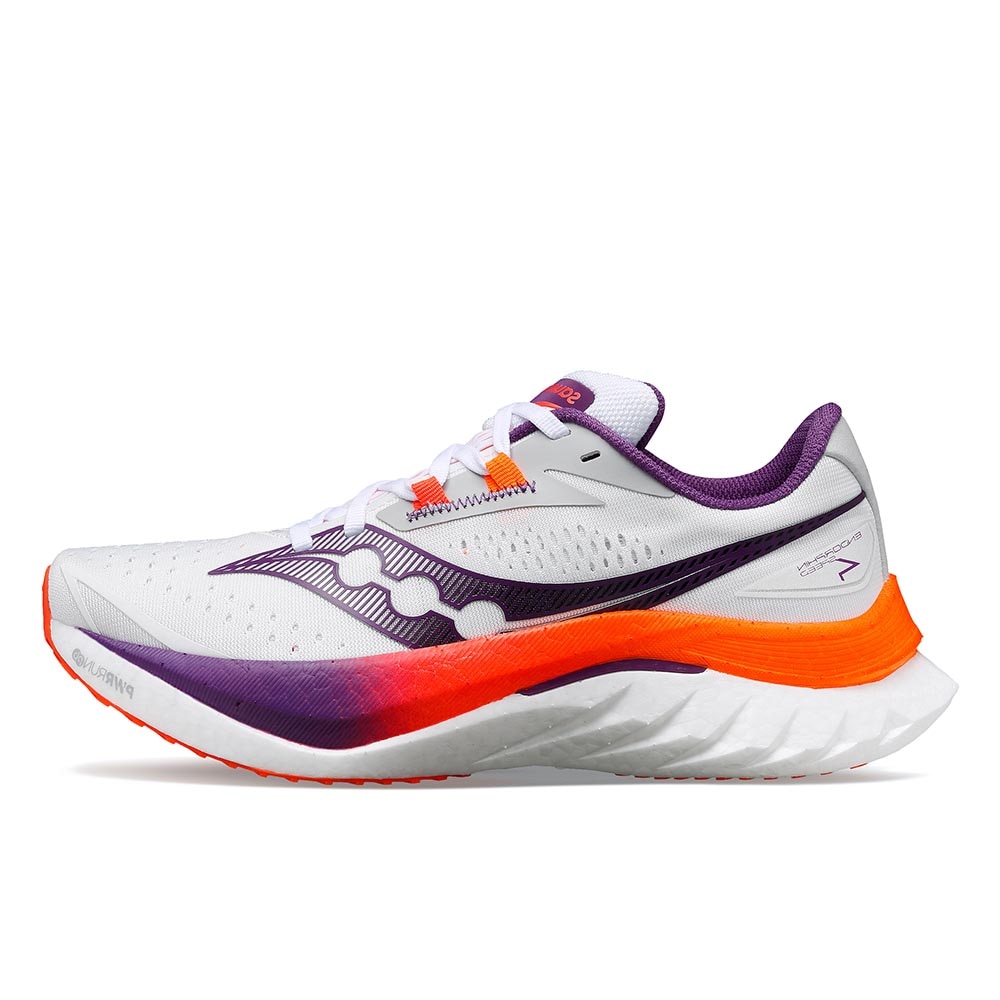 Saucony Endophin Speed ​​4 Joggesko Dame Hvit/Lilla/Oransje