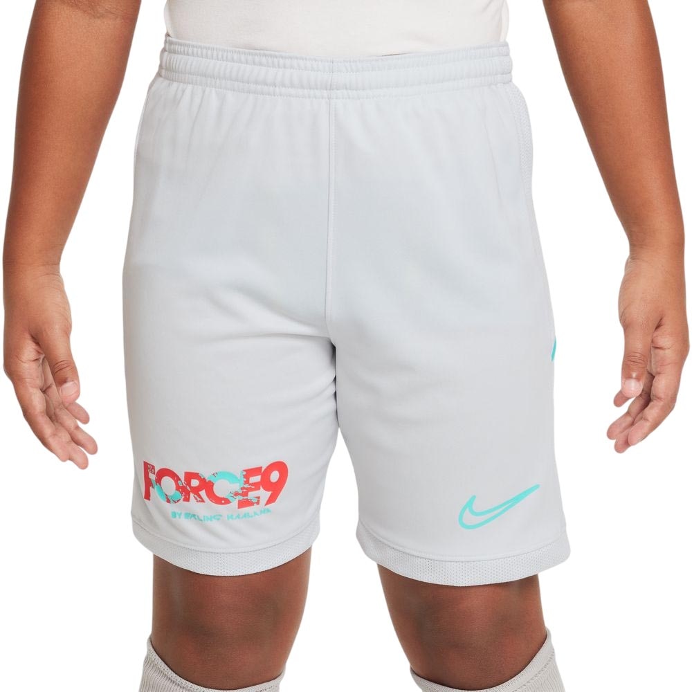 Nike Haaland FORCE9 Academy 25 Shorts Barn Grå/Turkis