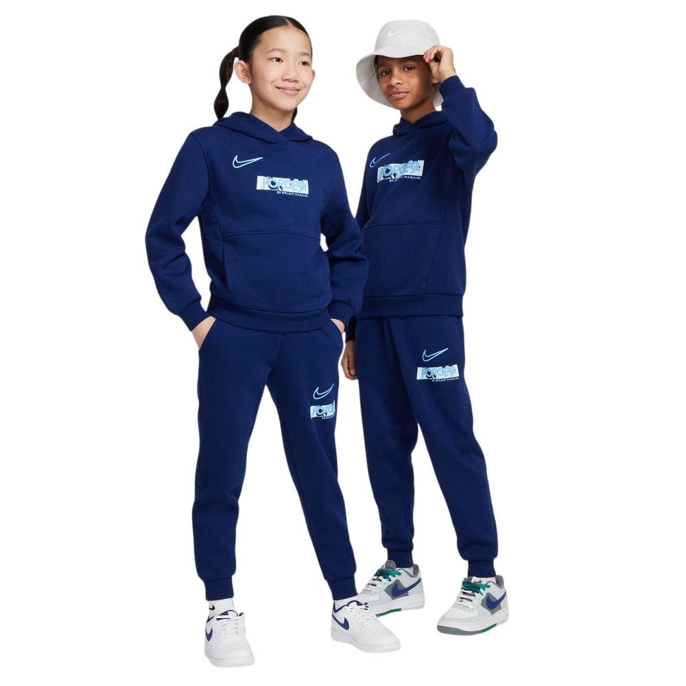 Nike Haaland FORCE9 Club Fleece Fritidsbukse Barn Blå