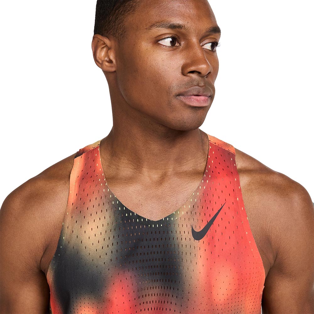 Nike Dri-Fit ADV AeroSwift Elite Entry Singlet Herre Rød/Oransje/Sort