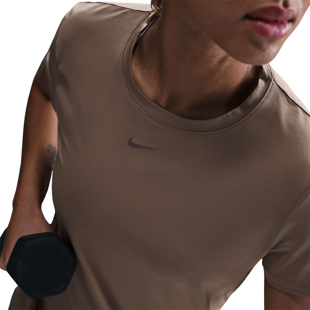 Nike Dri-Fit One Classic Kortermet Trøye Dame Brun