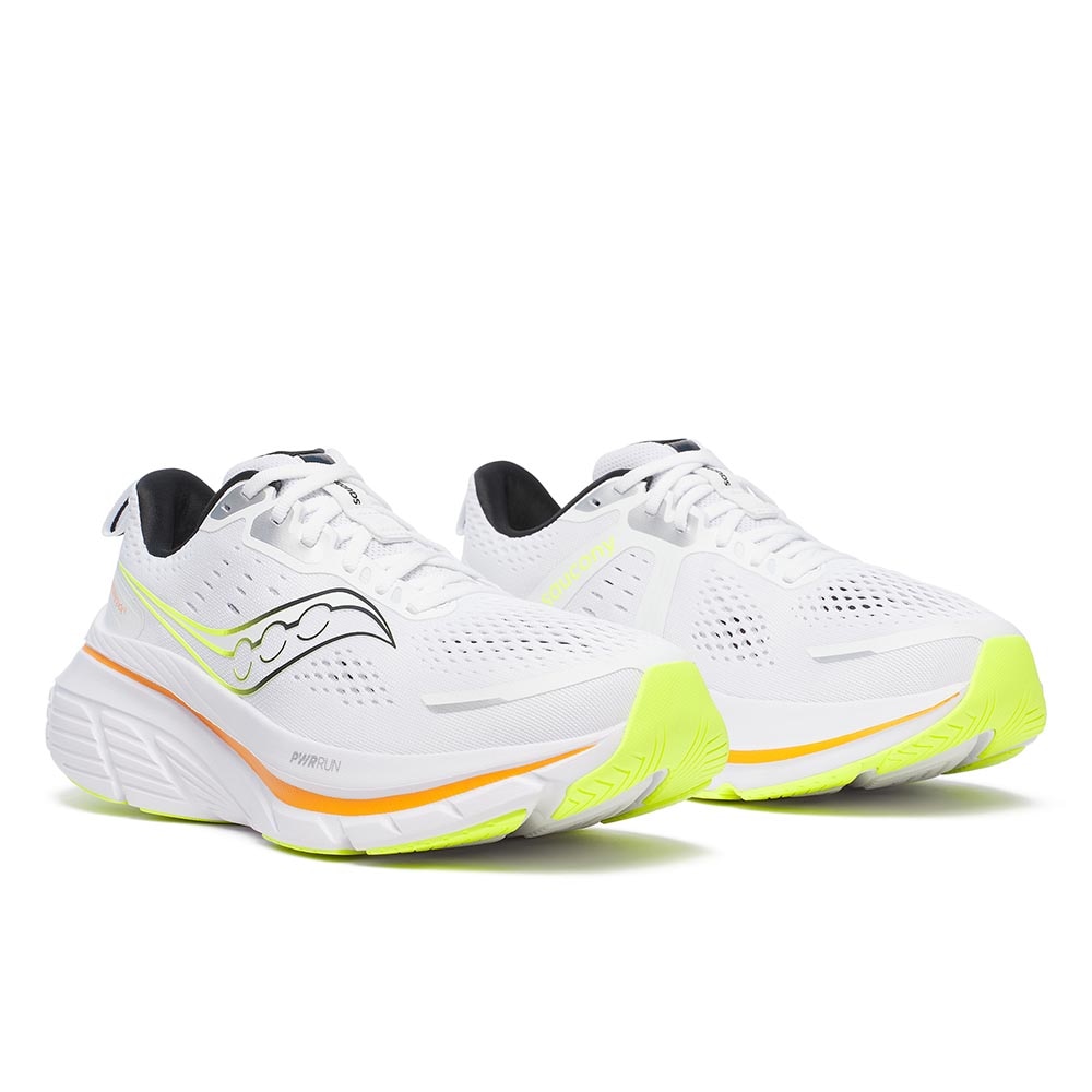 Saucony Guide 18 Joggesko Herre Hvit/Oransje/Volt