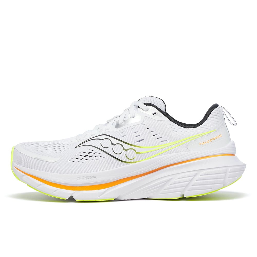 Saucony Guide 18 Joggesko Herre Hvit/Oransje/Volt