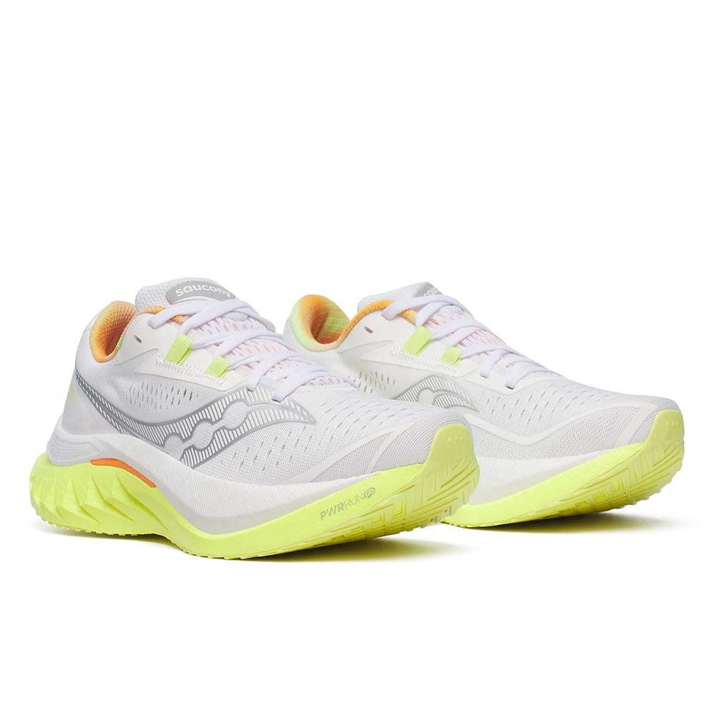 Saucony Endorphin Speed 4 Joggesko Dame Hvit/Volt/Oransje