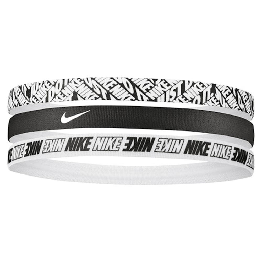 Nike 3-Pack Printed Headbands Sort/Hvit