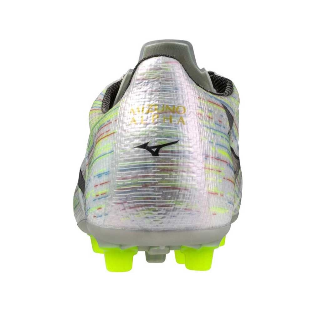 Mizuno Alpha II Elite AG Fotballsko Sølv/Grønn