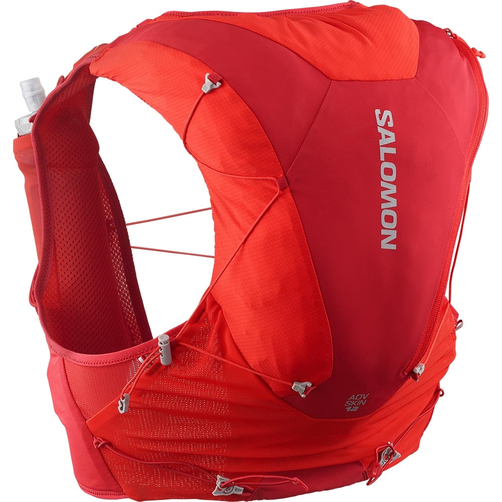 Salomon Adv Skin 12 Løpevest Rød