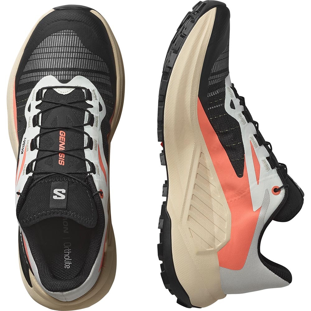 Salomon Genesis Joggesko Dame Oransje/Sort/Beige